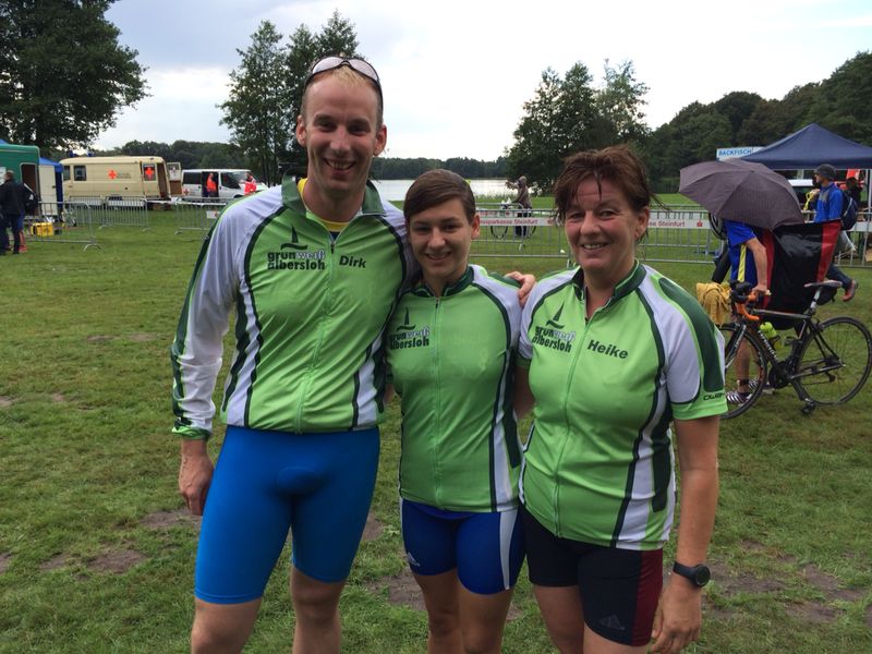 Erfolgreiche Triathleten: Dirk, Natascha und Heike 